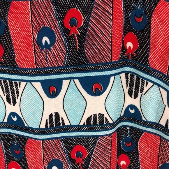 Paul & Joe Sister Guadalupe Drop Waist Geometric Print Short Shift Dress Small - Picture 5 of 13